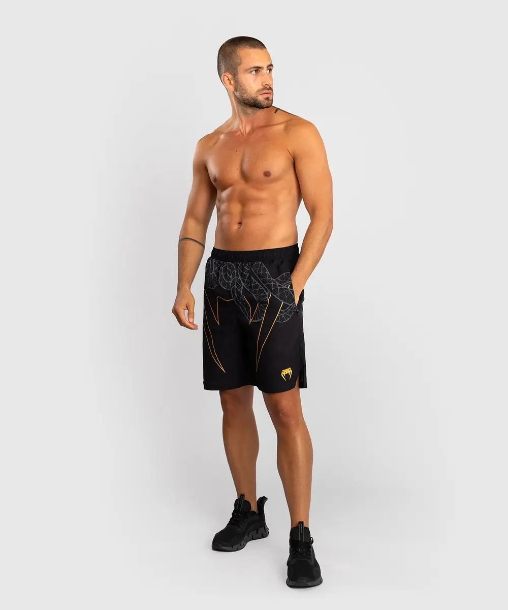 Venum Serpenti Training Shorts XL - Zwart/Zilver/Goud