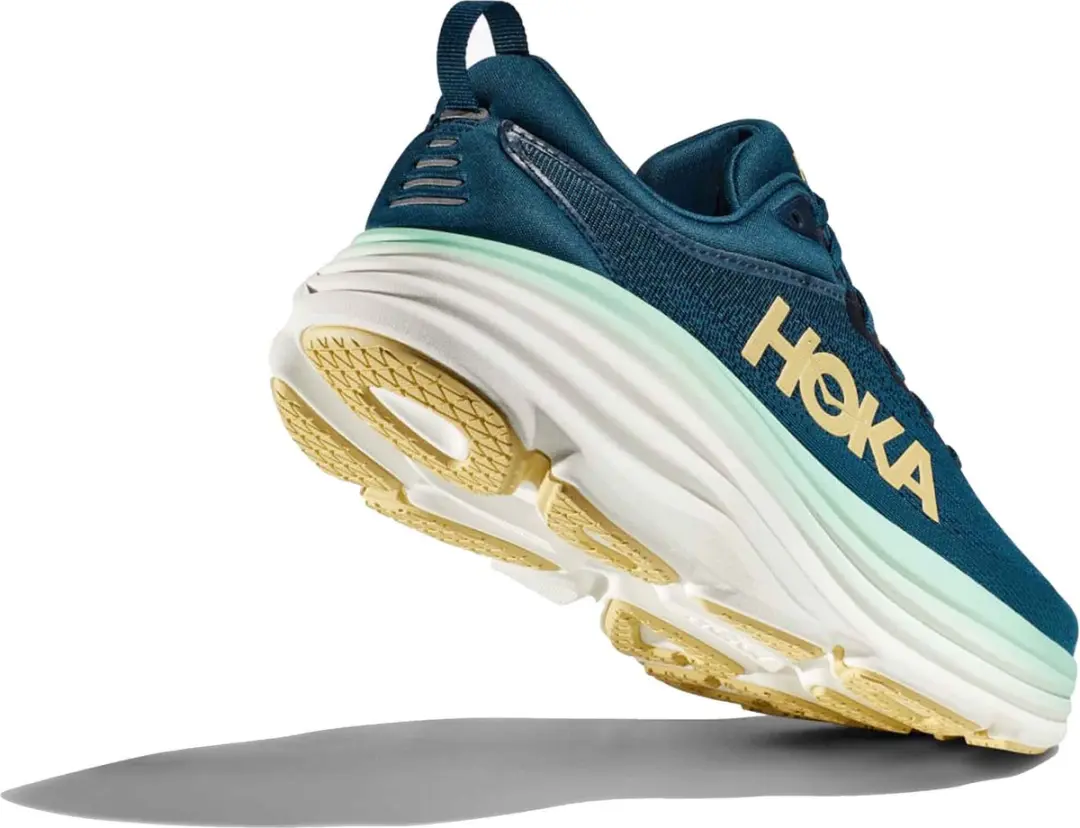Hoka Bondi 8 Sportschoenen - 44 2/3 - Blauw/Wit/Geel
