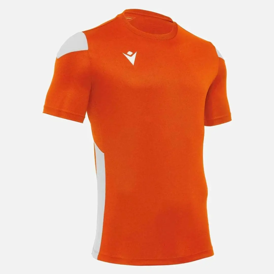 Macron Polis Shirt Korte Mouw Heren - Oranje/Wit M