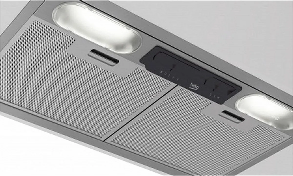 Beko HNU51311S Inbouw Afzuigkap - 381 m³/u - 3 standen - Zilver