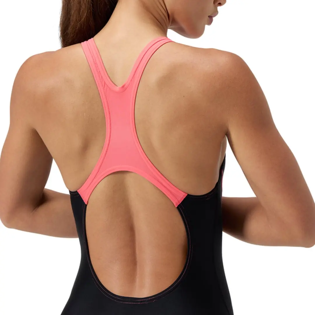 Speedo Medley Logo 1-Piece Dames Sportbadpak - Zwart/Oranje