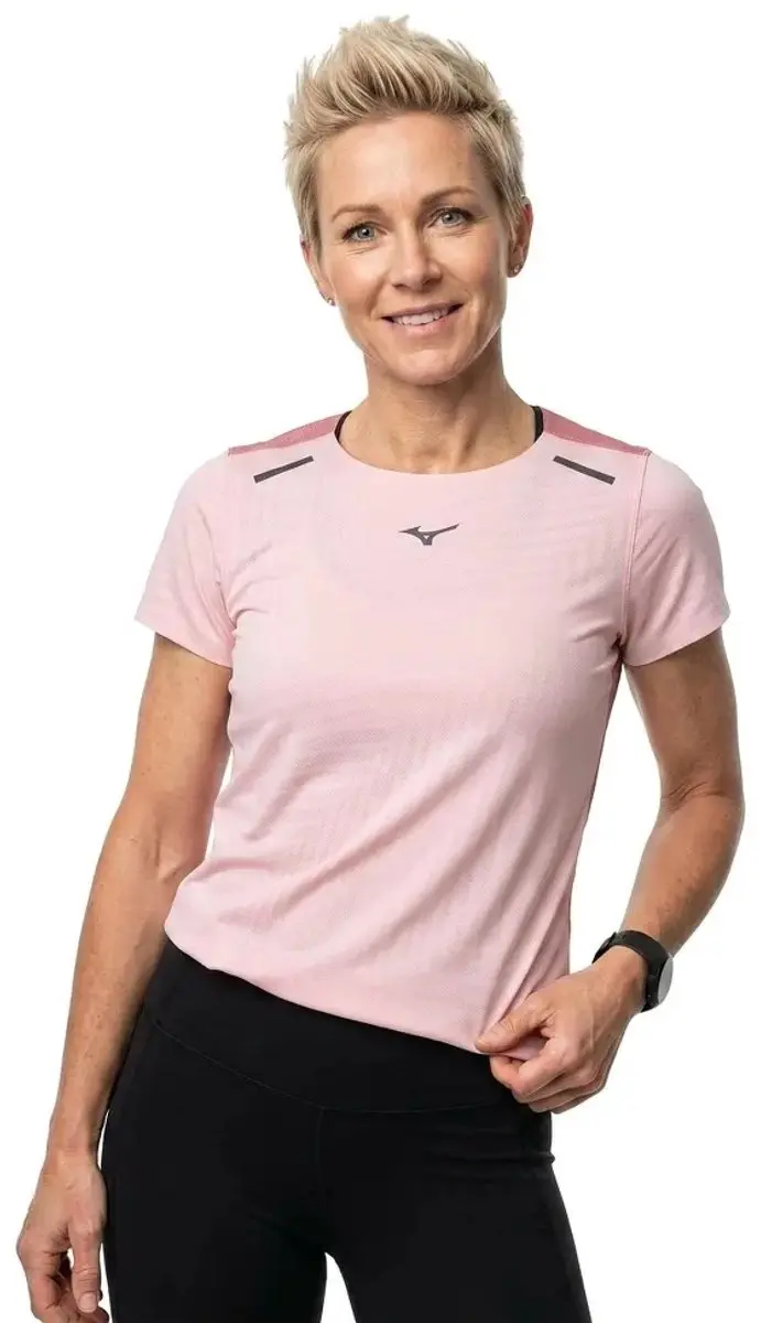 Mizuno Tech Light T-shirt M - Roze