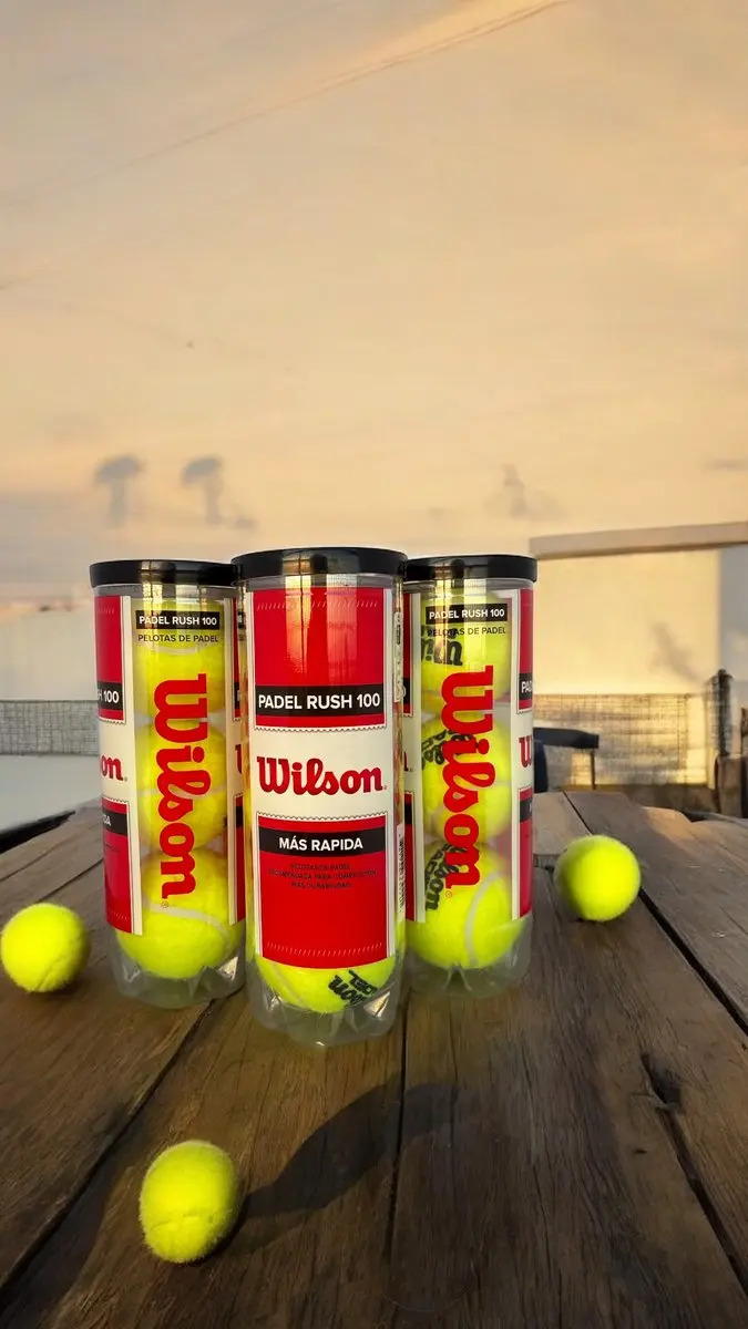 Wilson Padel Rush 100 Ballen - 9 Stuks (3x3) - Geel