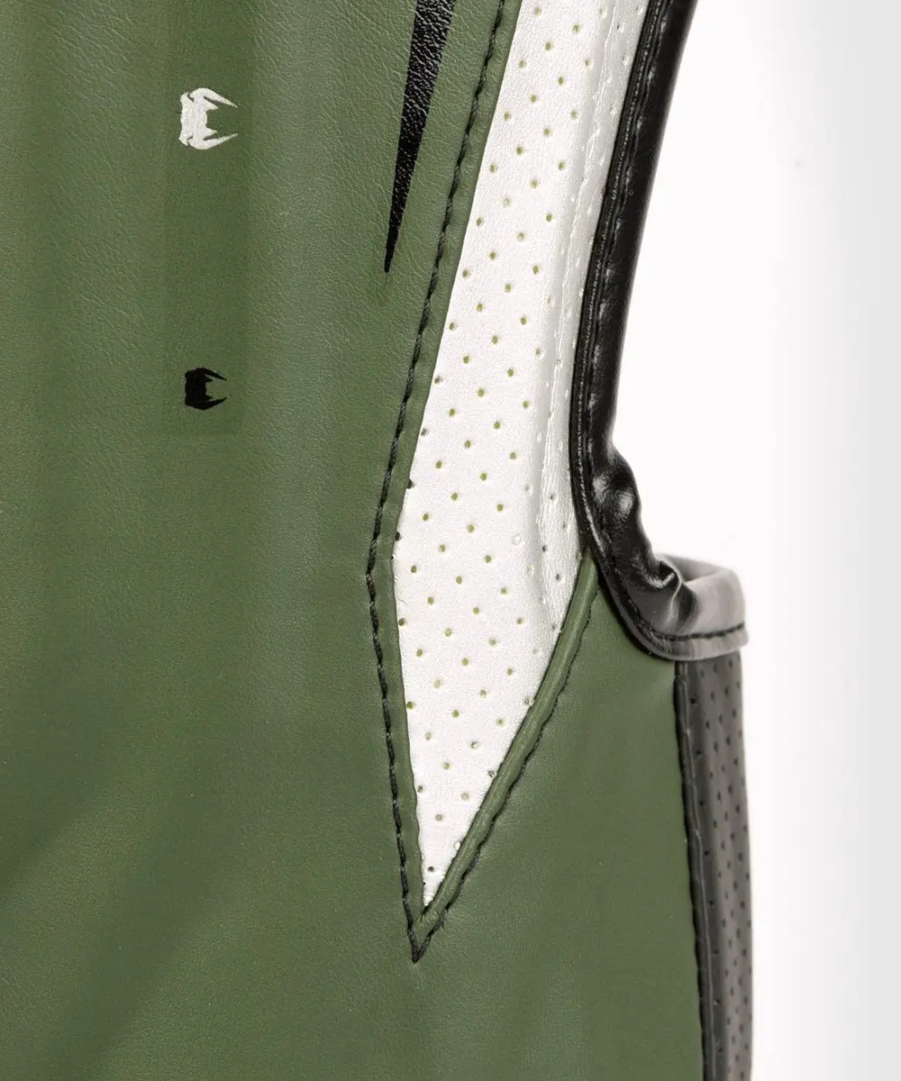 Venum Elite Evo Kickboks Scheenbeschermers M - Khaki/Zilver - afbeelding 4 van 6