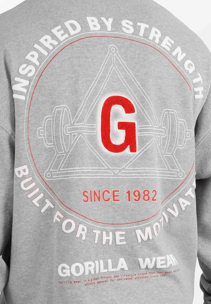 Gorilla Wear Leeds Oversized Sweater M - Lichtgrijs