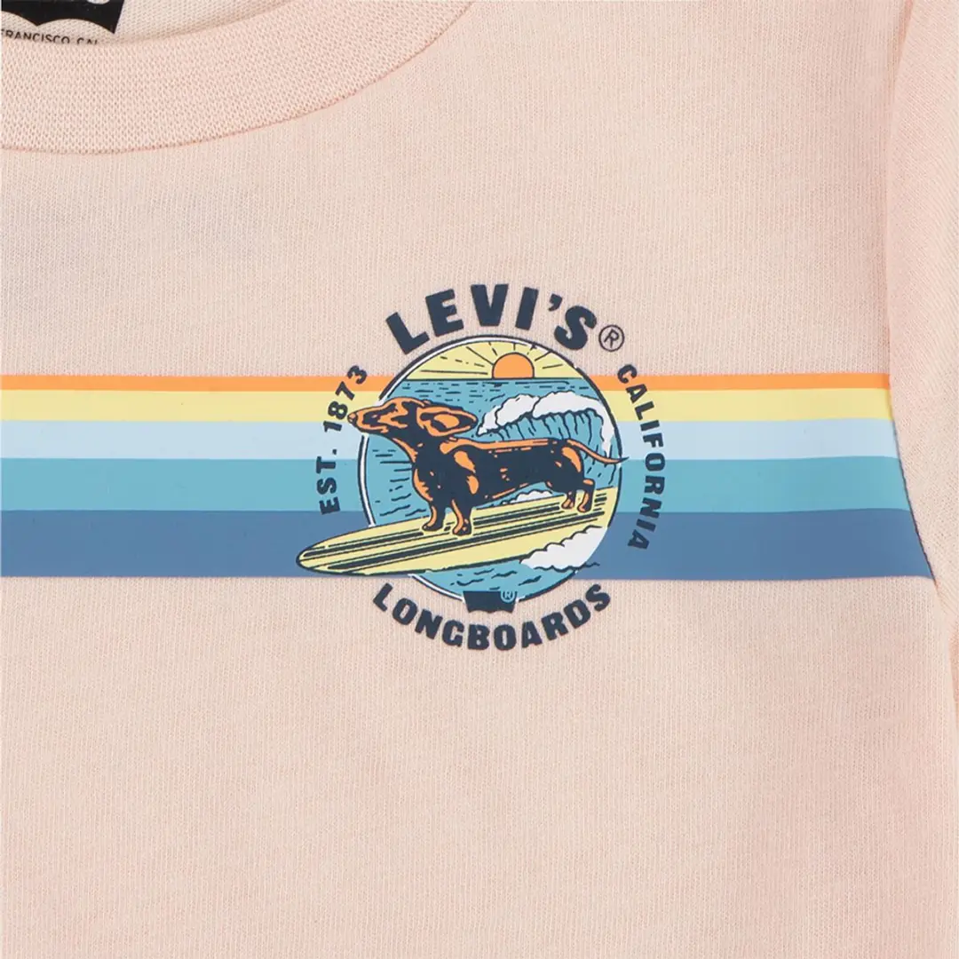 Levi's Kids Retro Stripe Surf T-shirt - 18 Maanden - Roze - afbeelding 5 van 6