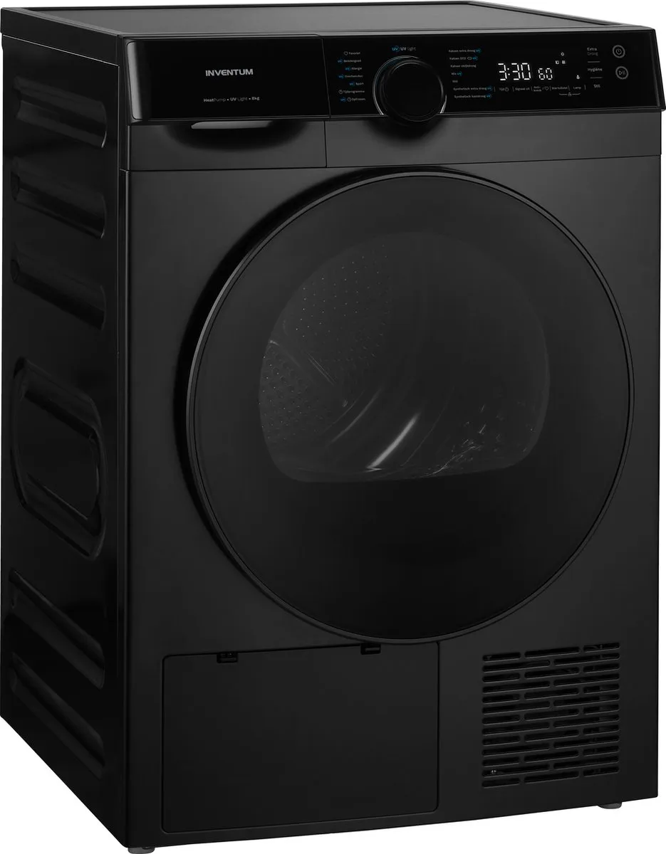 Inventum VDW8030B Warmtepompdroger 8kg - 14 Programma's - UV-licht - Zwart