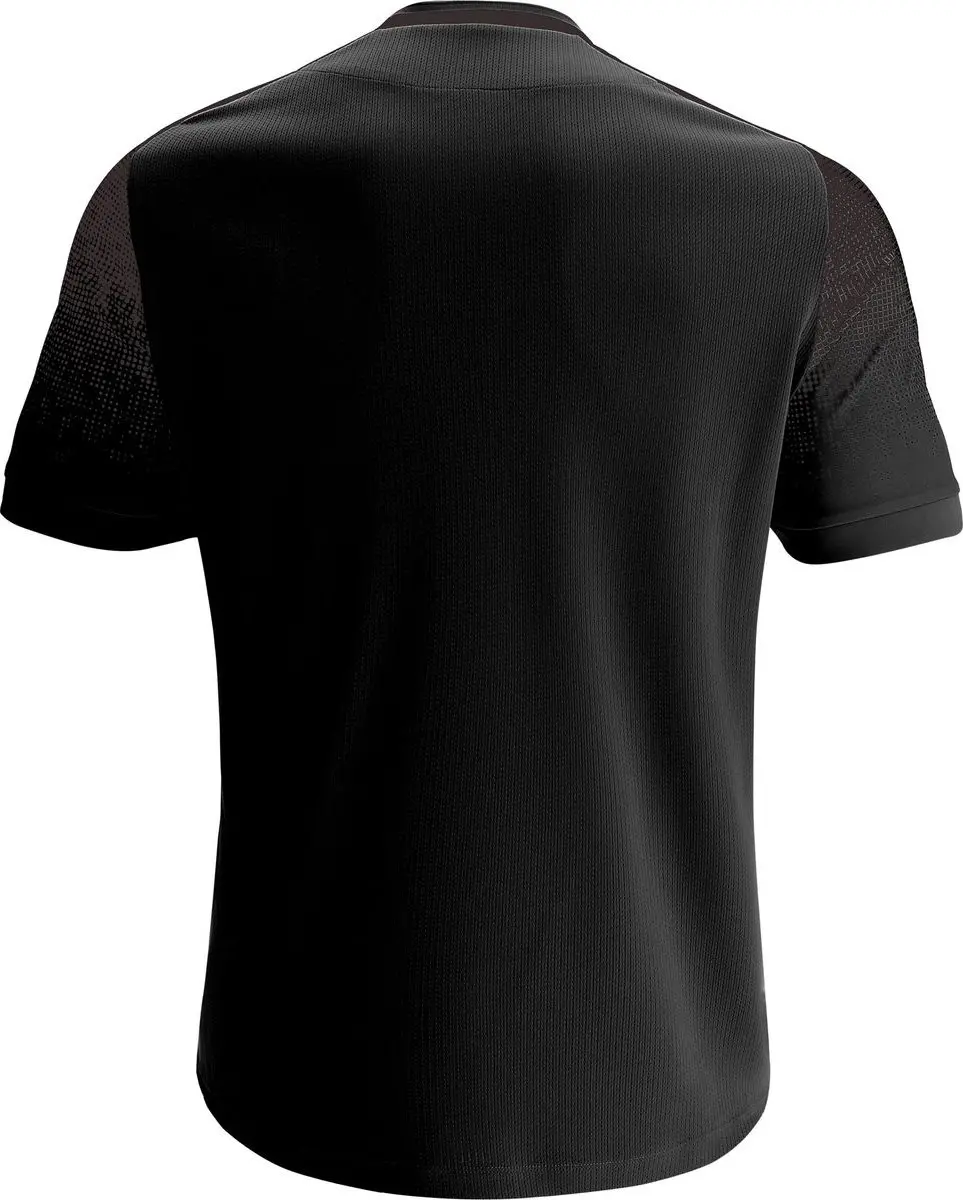 Macron Alioth Korte Mouw Shirt Kinderen 140 - Zwart/Donkergrijs