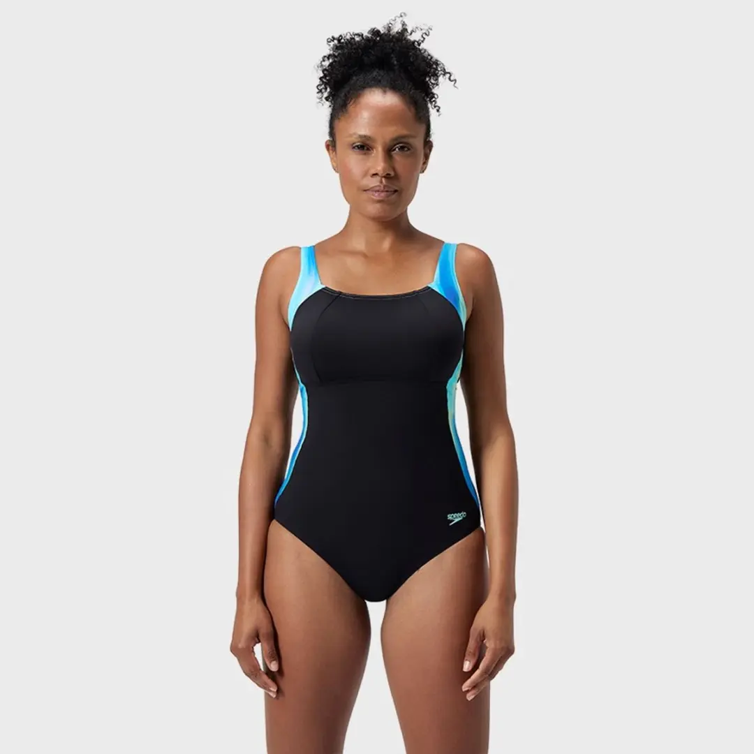 Speedo ECO Lunalustre Sportbadpak - Maat 44 - Zwart/Blauw