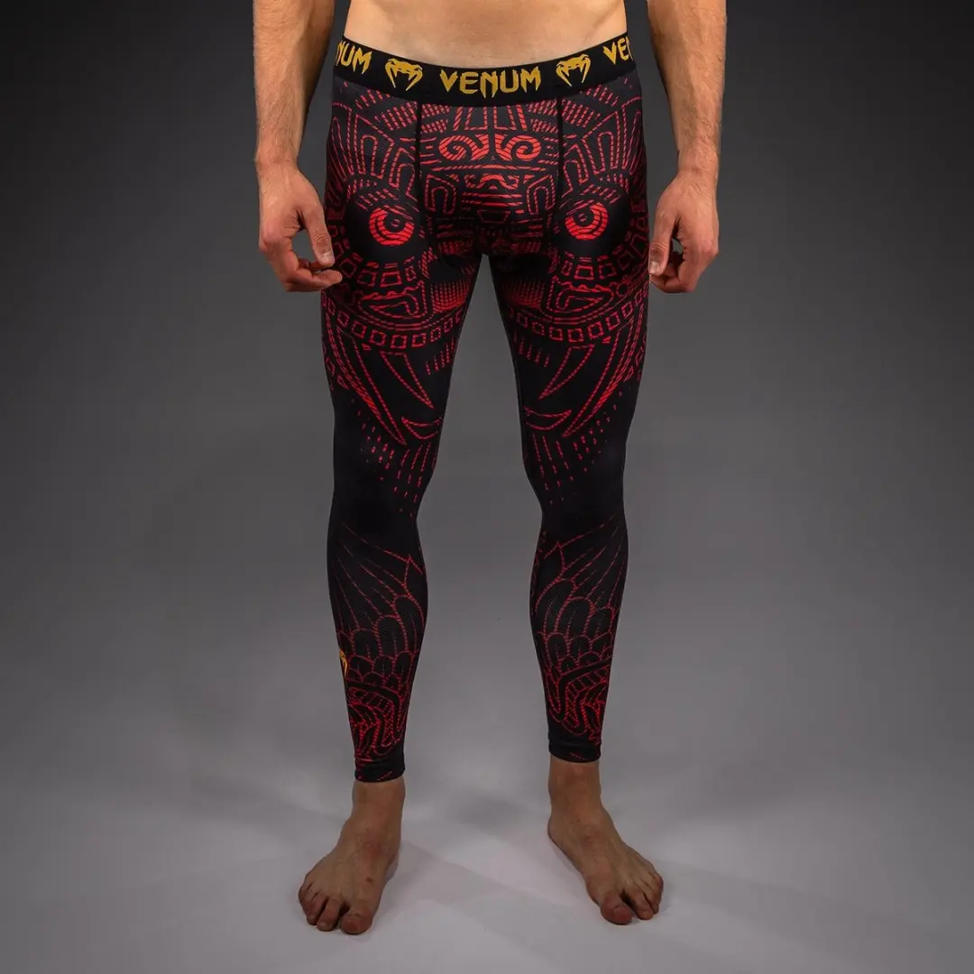 Venum Quetzal Fury Spats - Zwart/Fury Rood/Mandarijn - XL