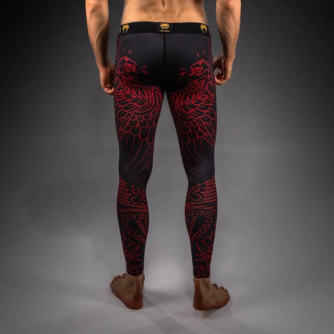 Venum Quetzal Fury Spats - Zwart/Fury Rood/Mandarijn - XL