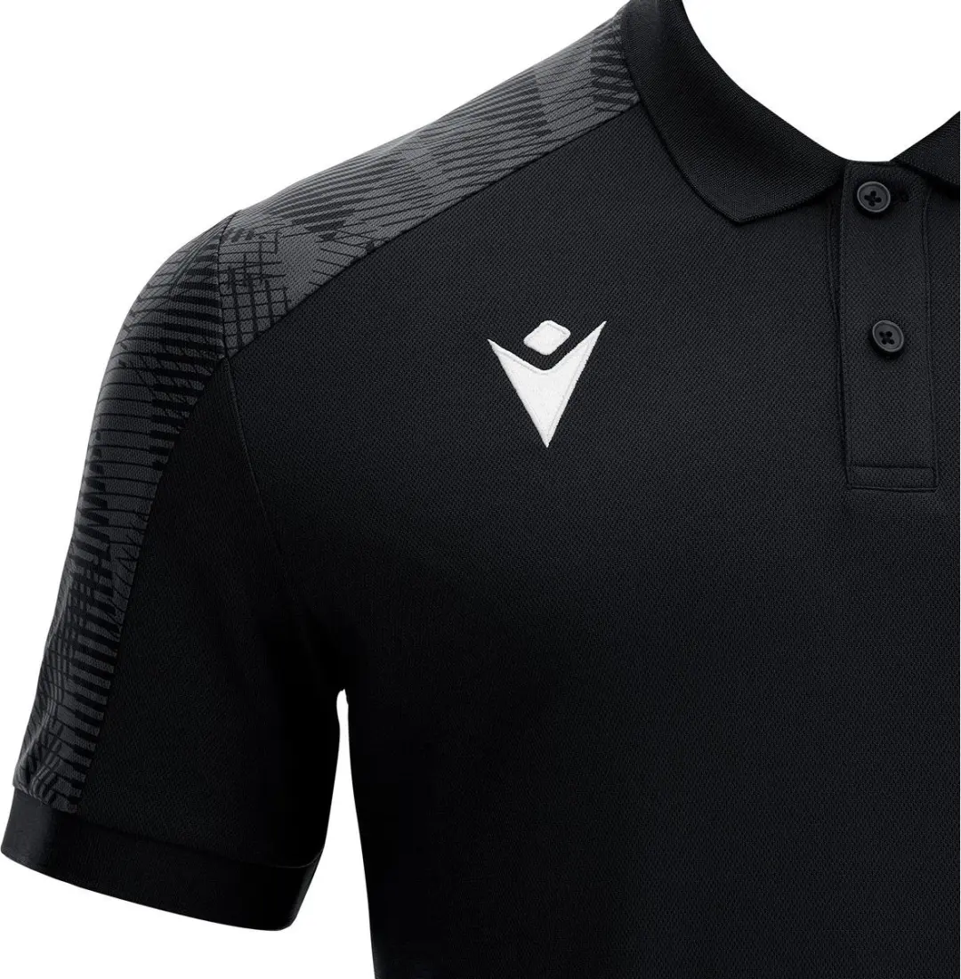 Macron Excellence Rock Polo Kinderen 128 - Zwart