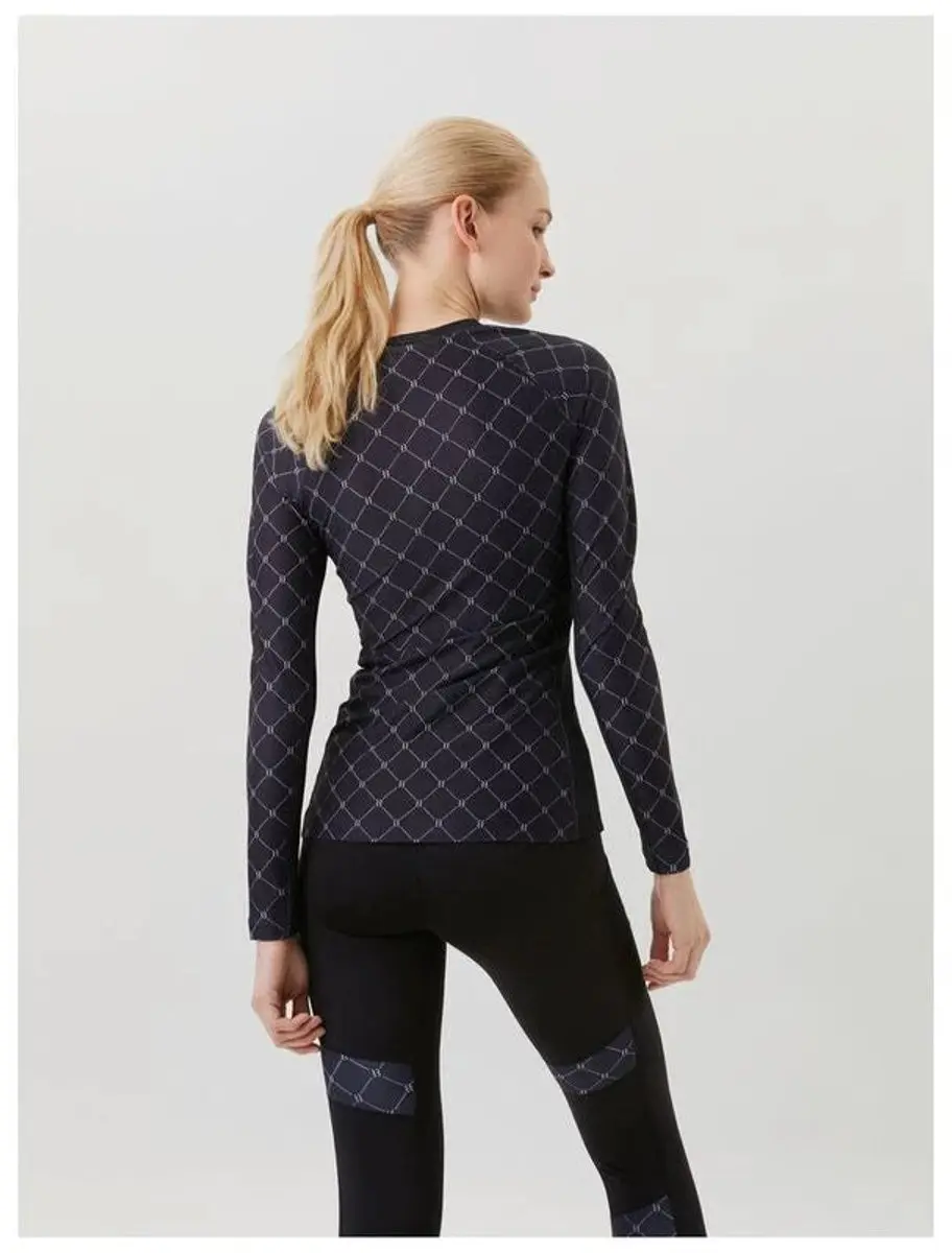 Björn Borg Dames Slim Print Longsleeve - Maat 38 - Multicolor