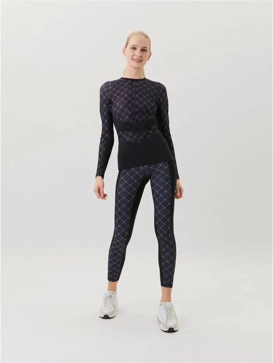 Björn Borg Dames Slim Print Longsleeve - Maat 38 - Multicolor