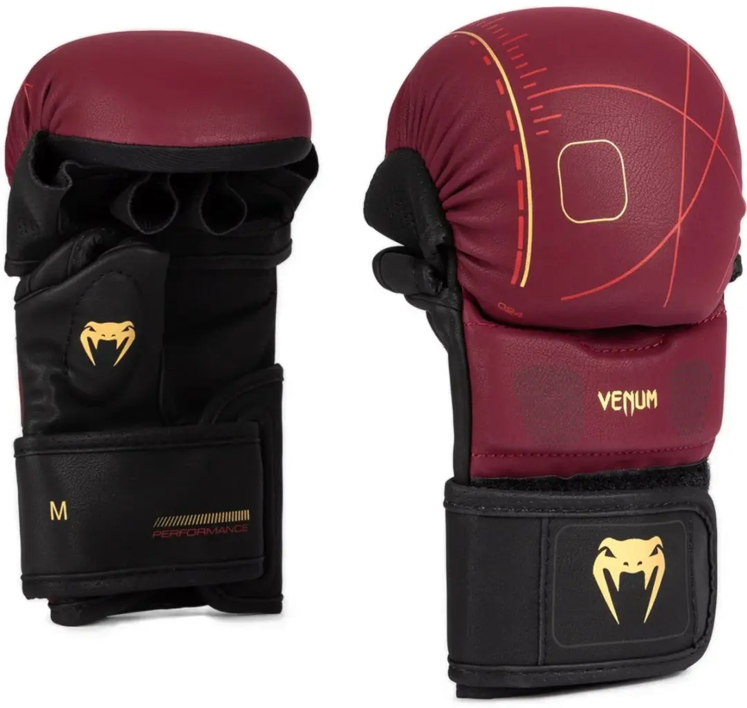 Venum Tactical XT Sparring Handschoenen 8 oz - Bordeaux/Zwart/Goud L/XL - afbeelding 6 van 6