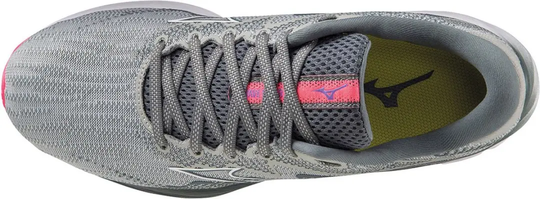 Mizuno Wave Rider 27 Sportschoenen - 37.5 - Grijs/Paars/Rozig