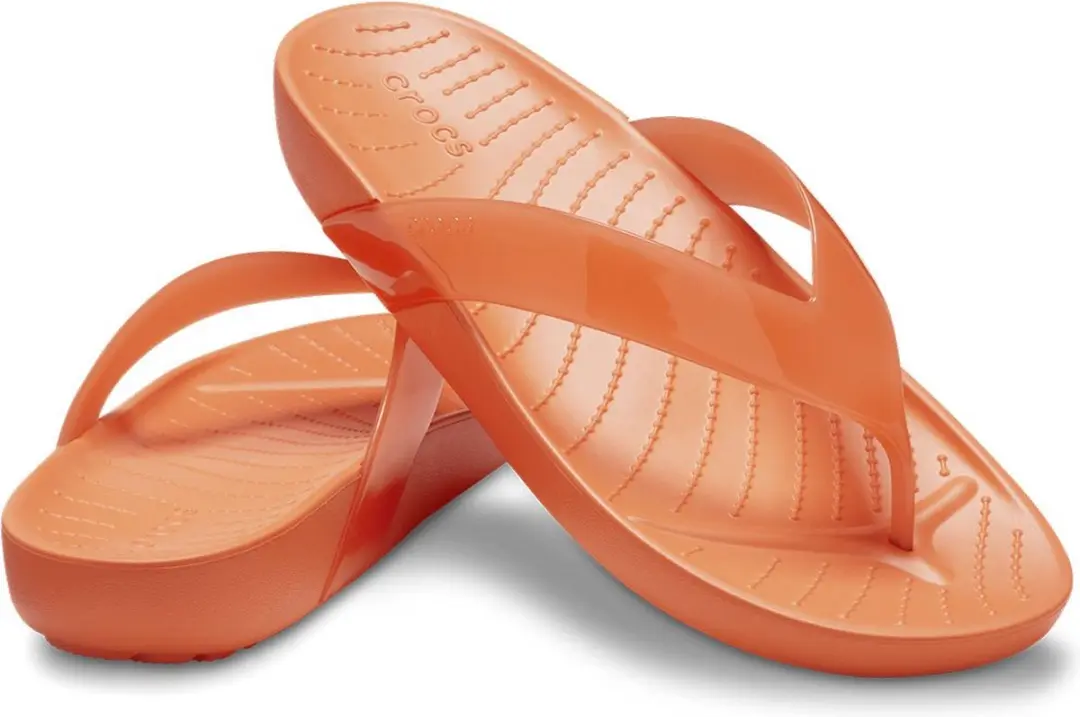 Crocs Splash Glossy Flip Dames - Persimmon