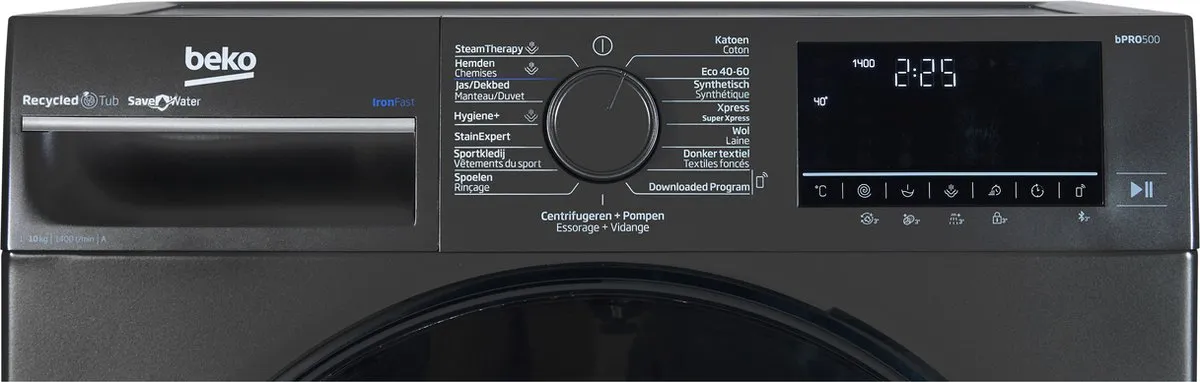 Beko B5WT5104111M Wasmachine 10kg - Grijs