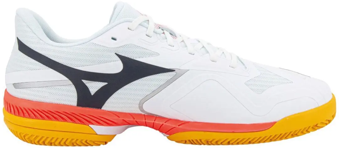 Mizuno Wave Exceed Court Tennisschoenen Heren 41 - Wit/Orange/Rood