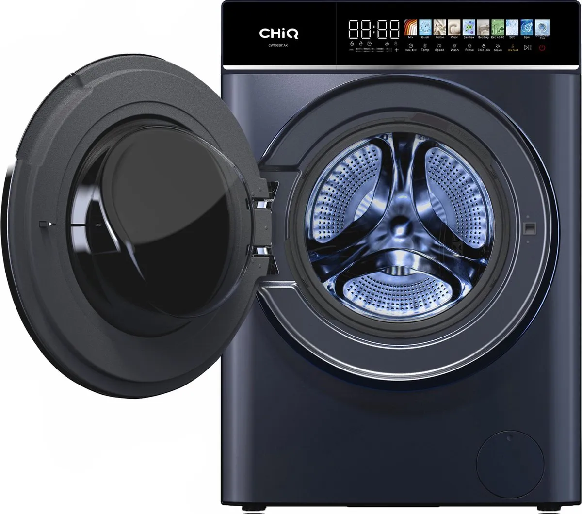 CHiQ CW106581AX Wasmachine 10kg - Zwart