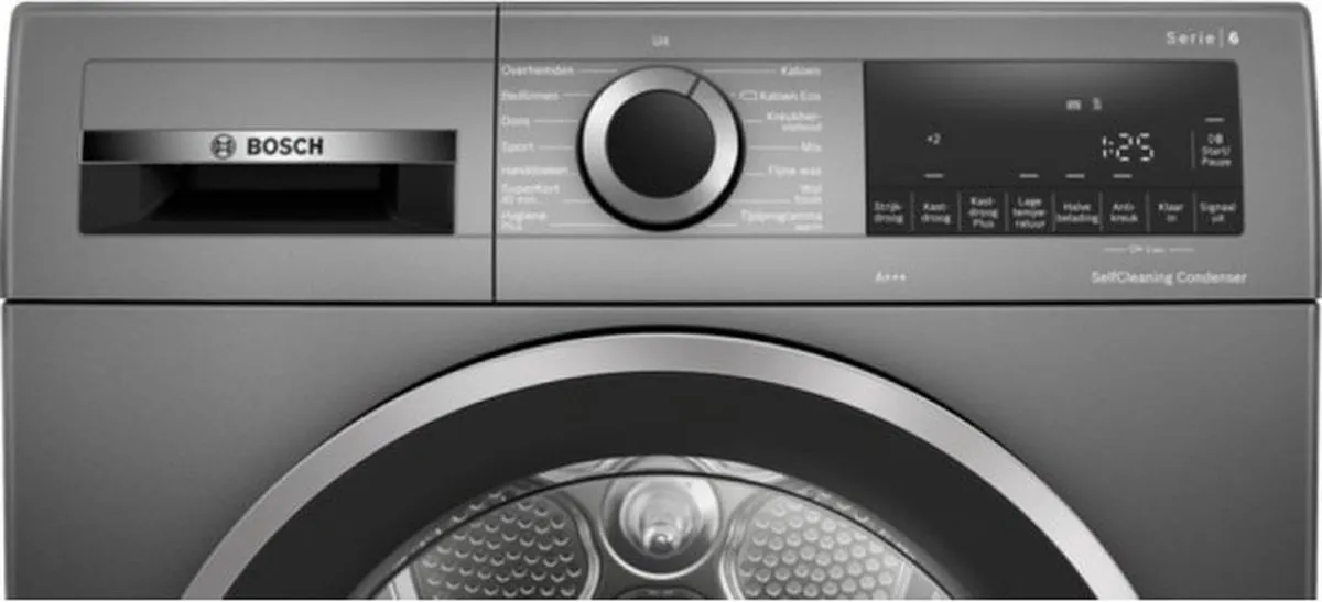Bosch WQG235DINL Warmtepompdroger 8 kg - Cast Iron Zwart