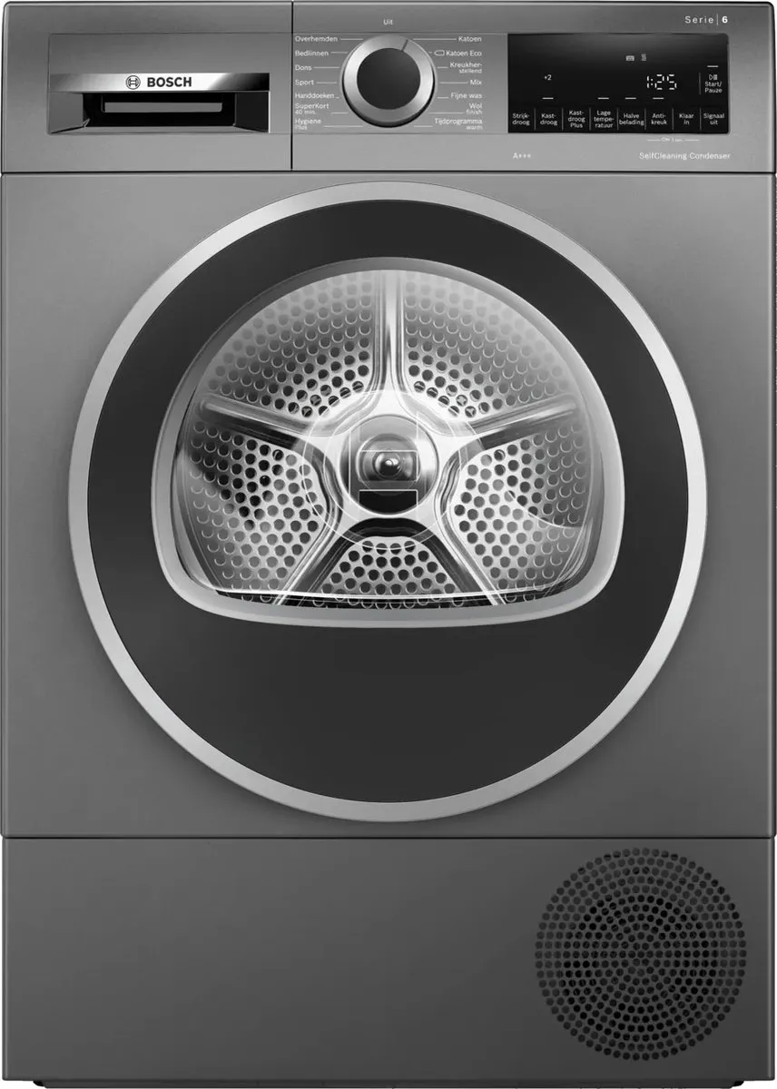 Bosch WQG235DINL Warmtepompdroger 8 kg - Cast Iron Zwart