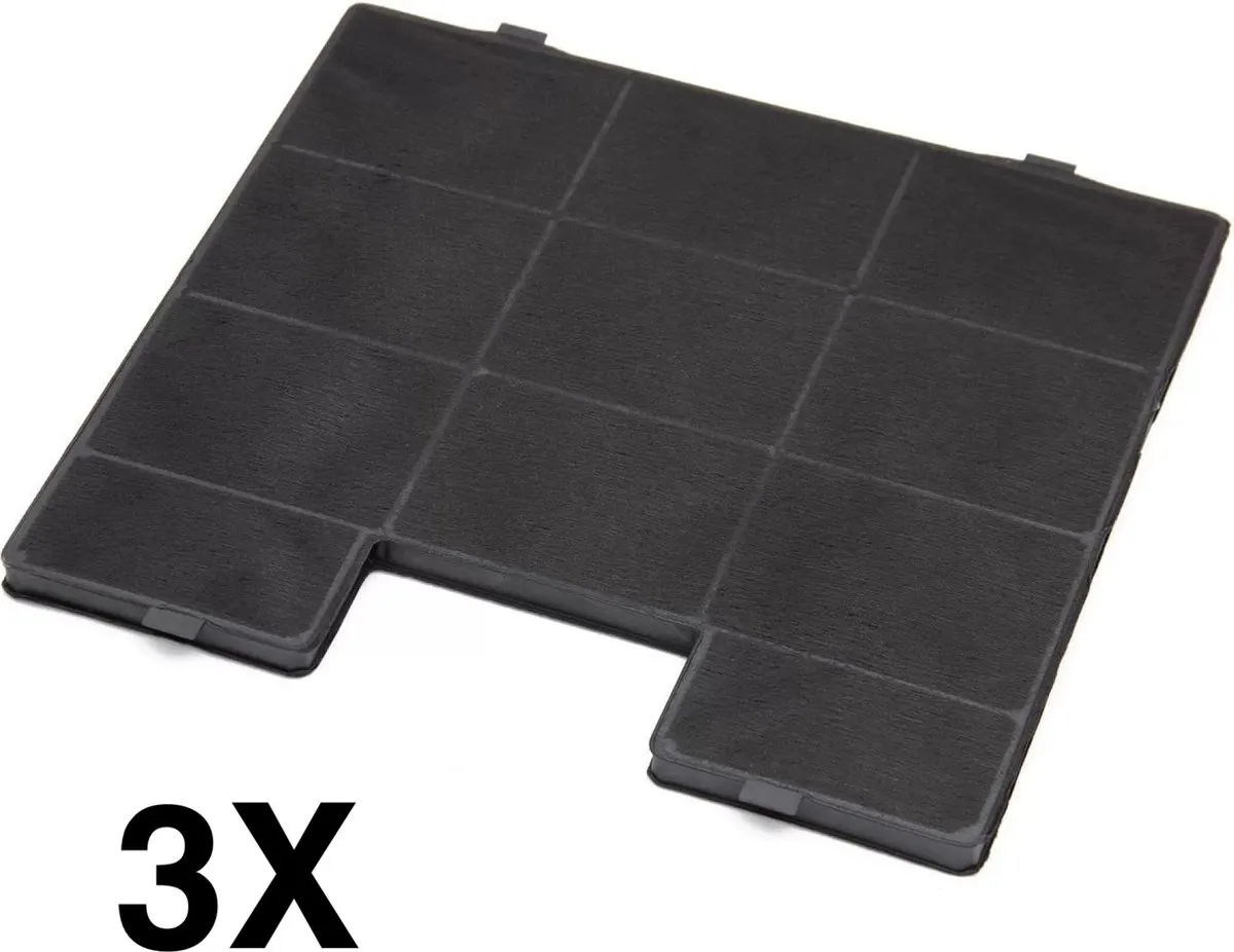 Inventum KB93 - Koolstoffilters - Set van 3 stuks - Zwart - geschikt voor AKB900RVS | AKB9005ZWA | AKB9015RVS | AKB9015ZWA | AKB9004RGT | AKB9004RVS | AKB9004ZWA | AKP9000RVS | AKE9004ARVS