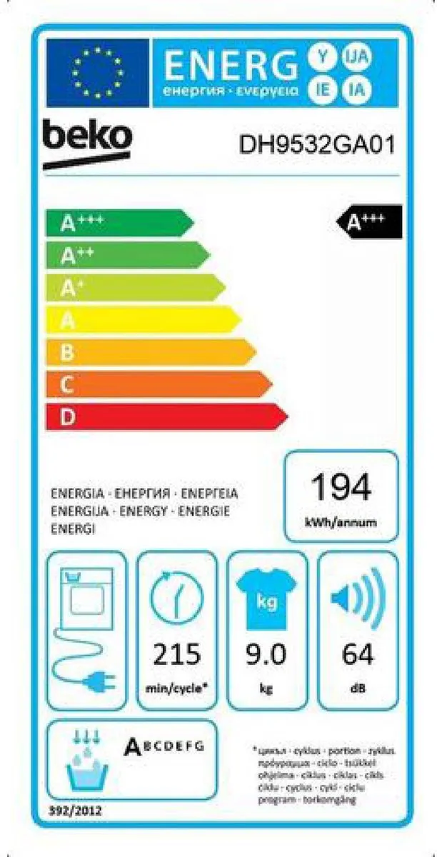 Beko DH9532GA01 Warmtepompdroger 9 kg - Wit