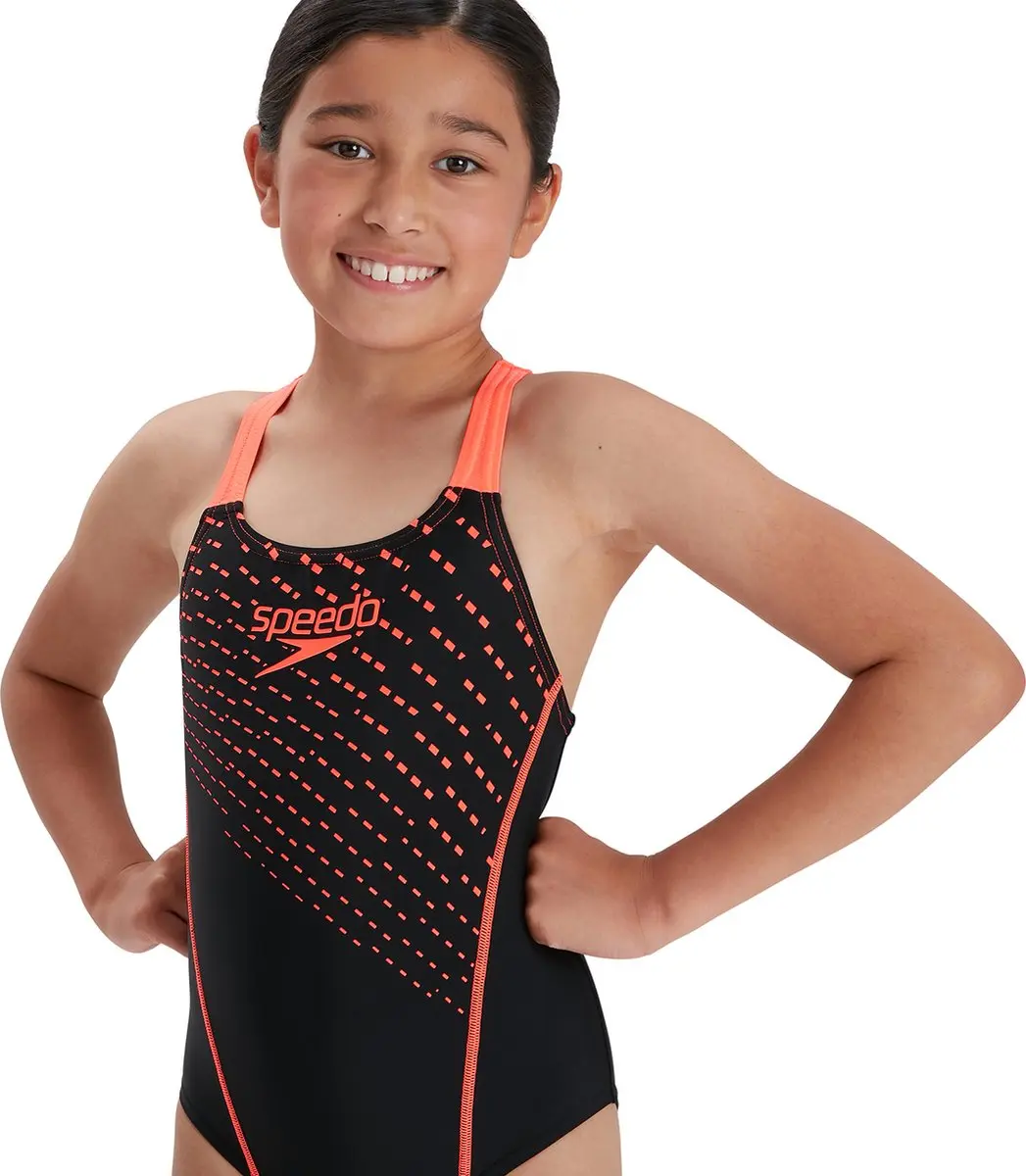 Speedo Medley Logo Medalist Sportbadpak - Maat 128 - Zwart/Roze