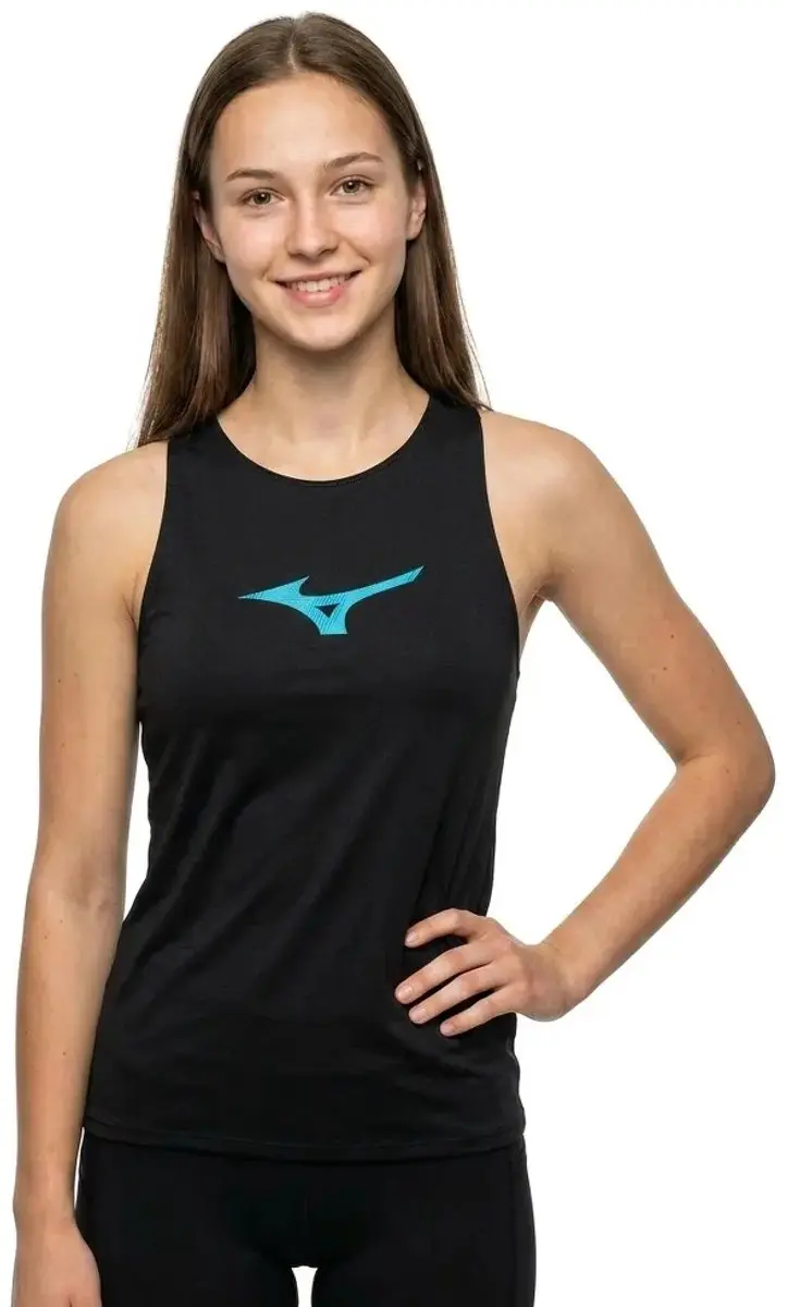 Mizuno Core Runbird Mouwloos T-shirt - XS - Zwart