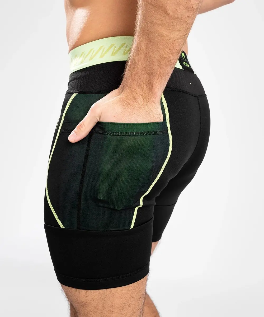 Venum Vale Tudo Fusion 2.0 Compressie Shorts - Zwart/Neon Geel