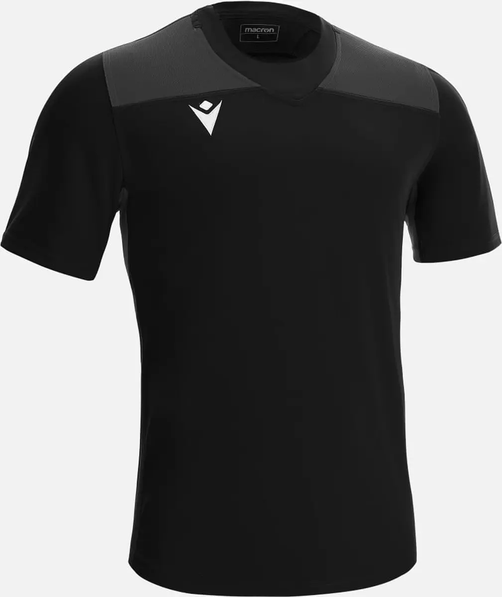 Macron Peridot Rugby Shirt - L - Zwart
