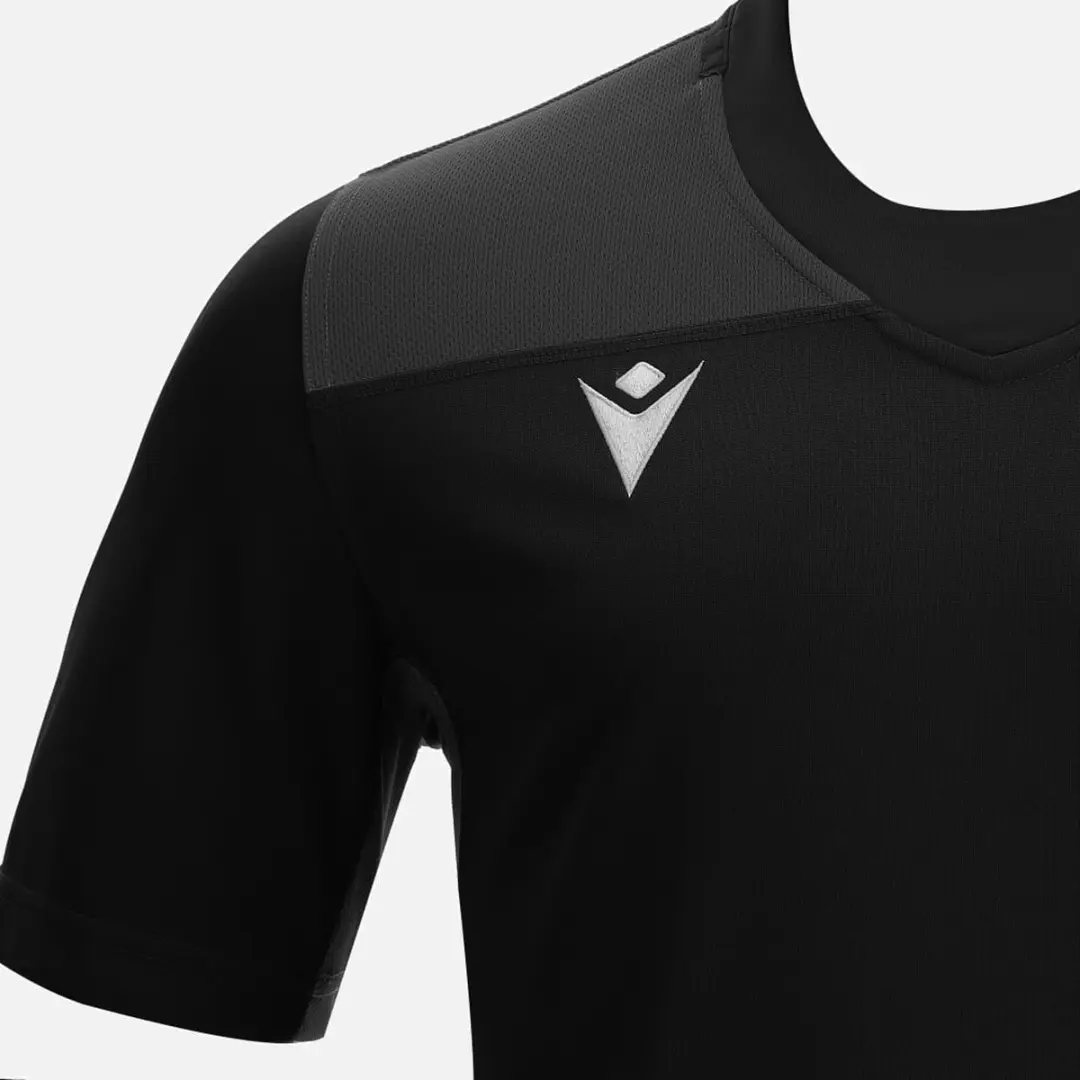 Macron Peridot Rugby Shirt - L - Zwart