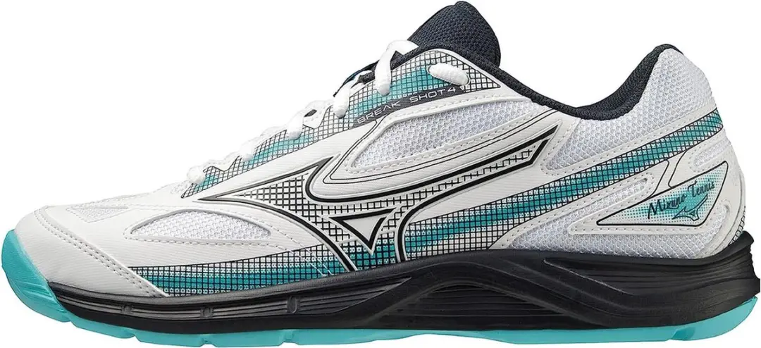 Mizuno Breakshot 4 CS Tennisschoen Dames 40.5 - Wit/Zwart/Blauw
