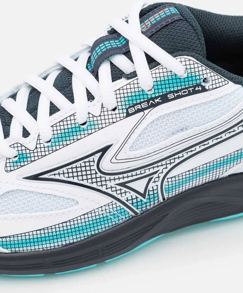 Mizuno Breakshot 4 CS Tennisschoen Dames 40.5 - Wit/Zwart/Blauw - afbeelding 6 van 6