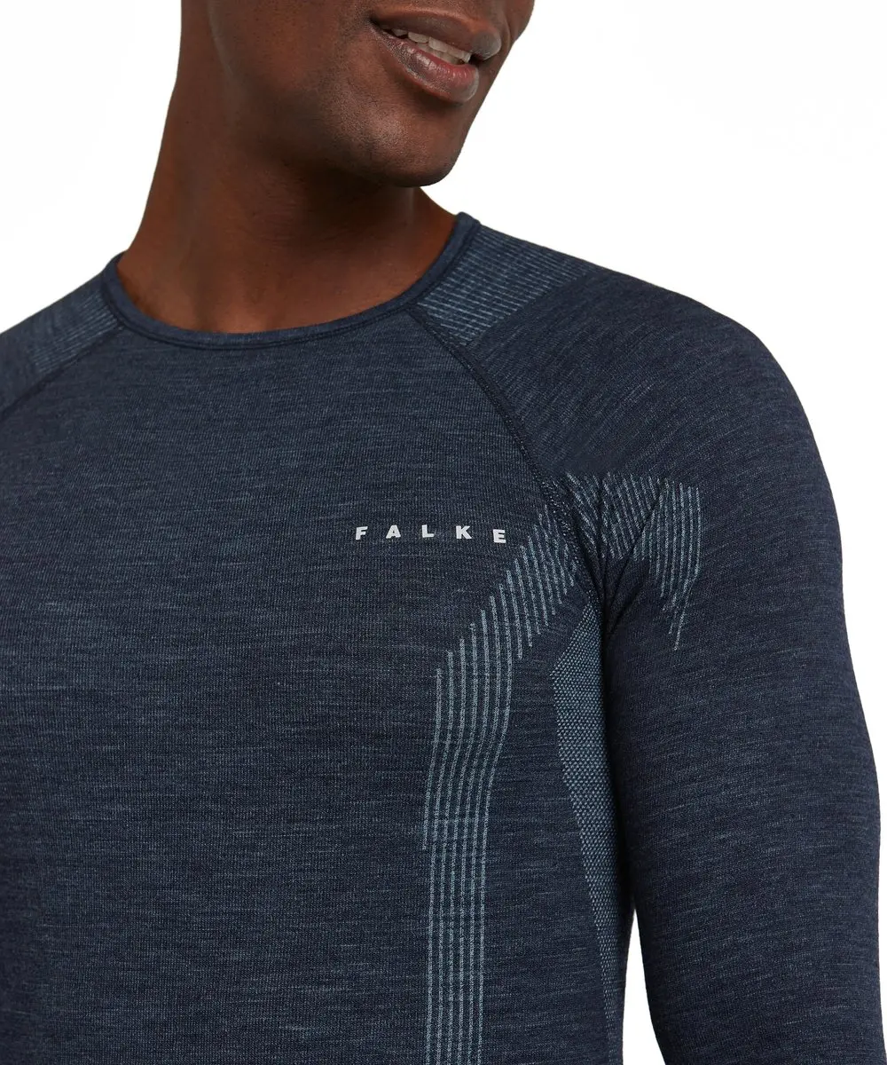 Falke Wool-Tech Longsleeve Heren - XXL - Blauw