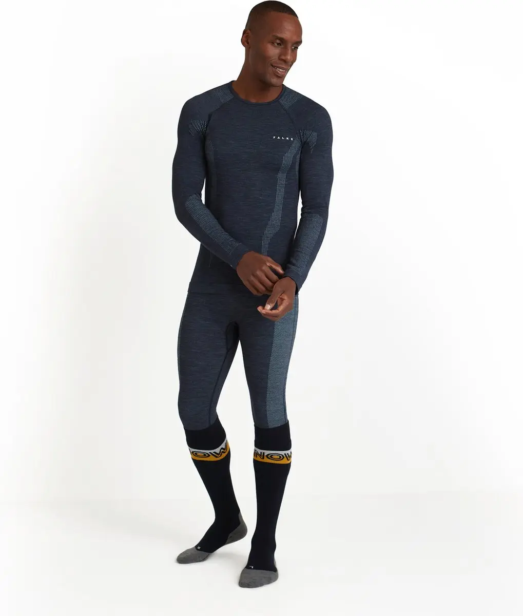 Falke Wool-Tech Longsleeve Heren - XXL - Blauw