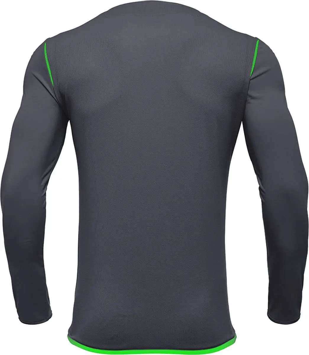 Macron Ares Keepershirt Kinderen - Antraciet/Fluogeel 7-8Y