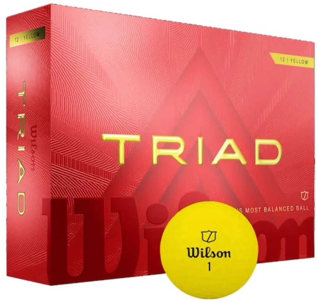 Wilson Triad Golfballen - 12 Stuks - Geel
