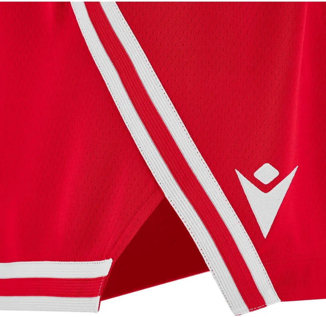 Macron Kansas Eco Basketbalshort Heren - Rood/Wit XS