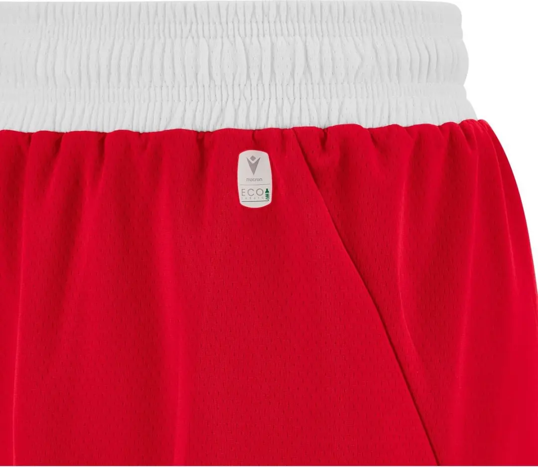 Macron Kansas Eco Basketbalshort Heren - Rood/Wit XS
