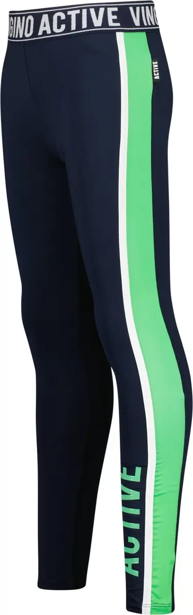 Vingino Active Sportlegging Shelby 176 - Zwart/Blauw