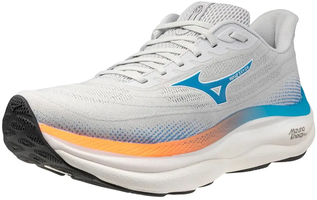 Mizuno Wave Sky 9 J1GC2502-61 Hardloopschoenen - Heren - 43 - Grijs/Lichtblauw/Orange