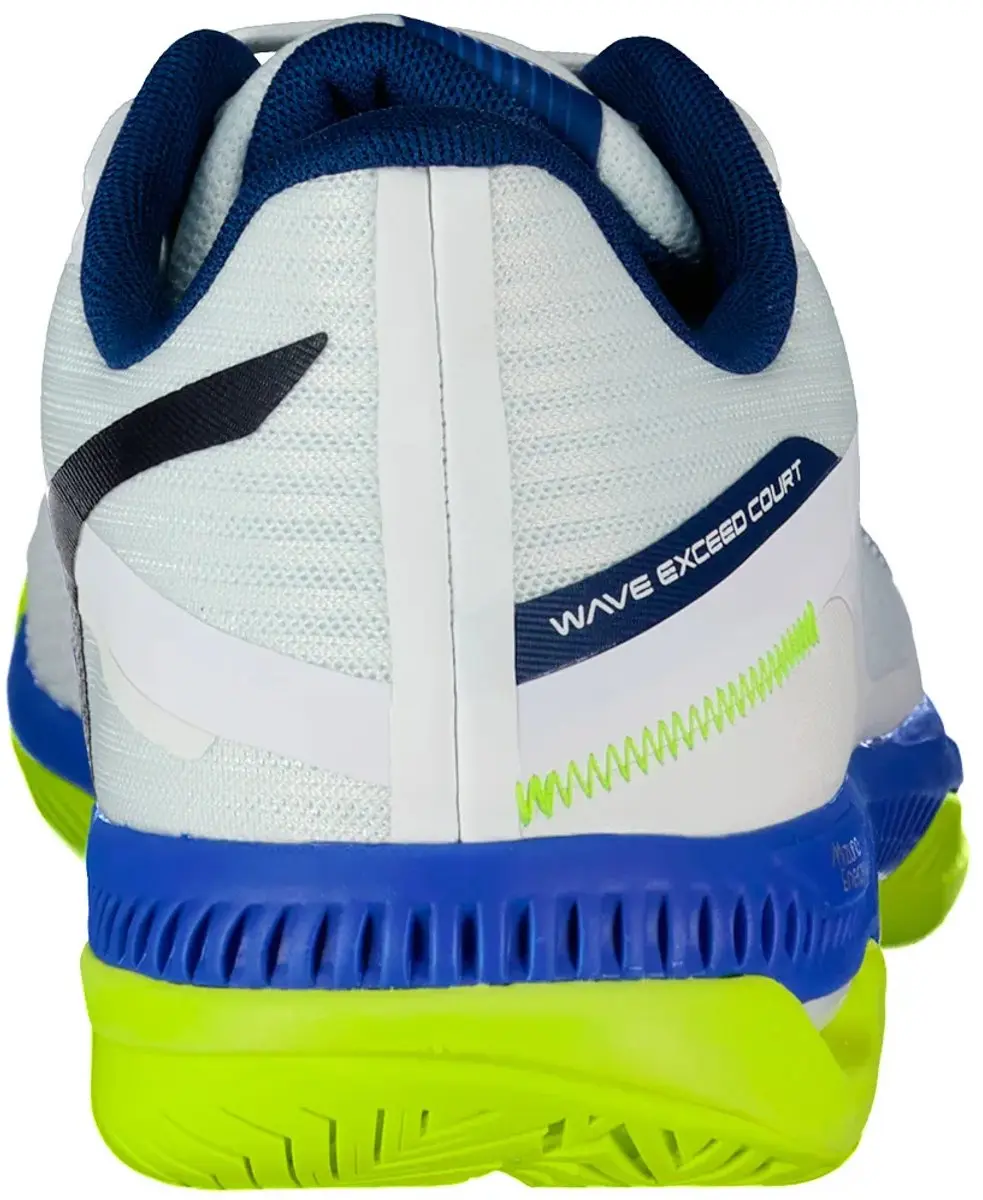 Mizuno Wave Exceed Court Allcourt Schoenen 44.5 - Wit/Dazzling Blue/Lightning Yellow - afbeelding 6 van 6