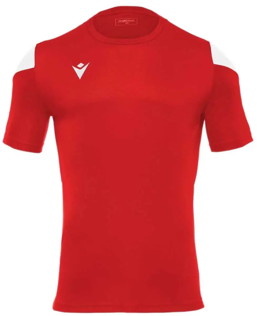 Macron Polis Shirt Korte Mouw Heren - Rood XXL