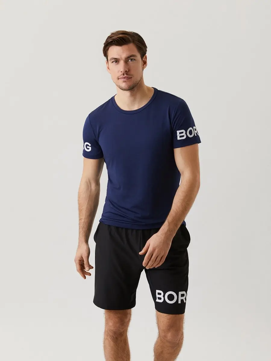 Björn Borg Heren Sportshirt Korte Mouw - Donkerblauw L