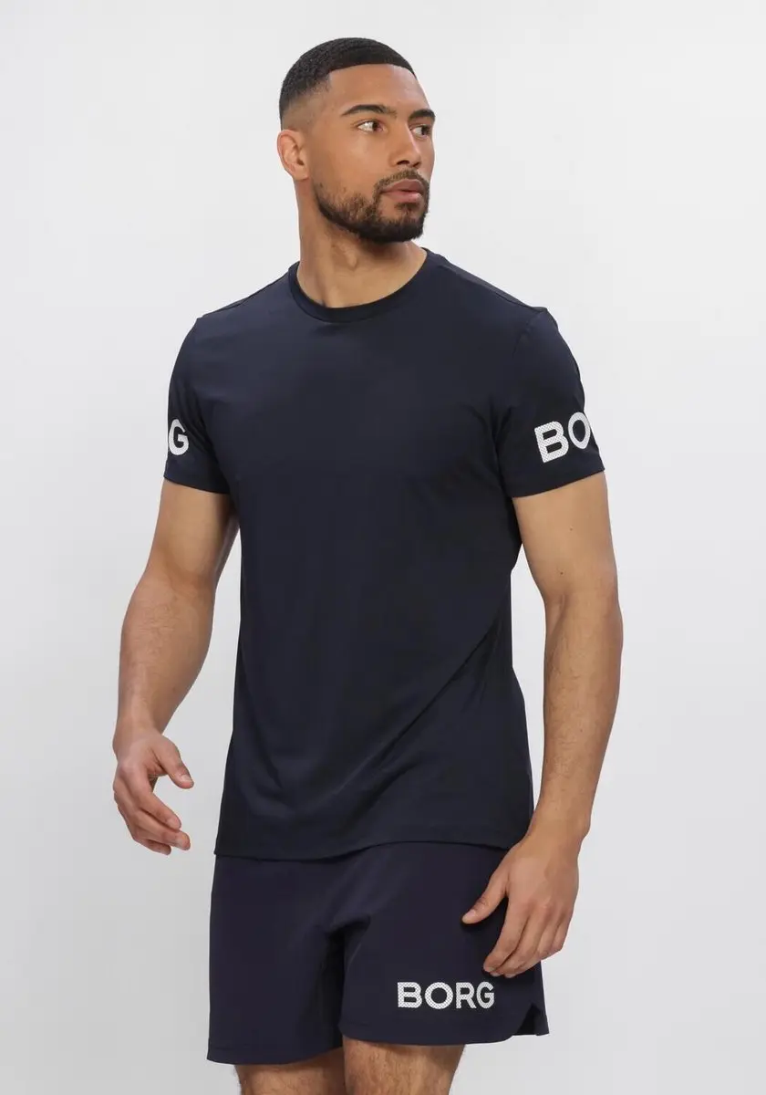 Björn Borg Heren Sportshirt Korte Mouw - Donkerblauw L