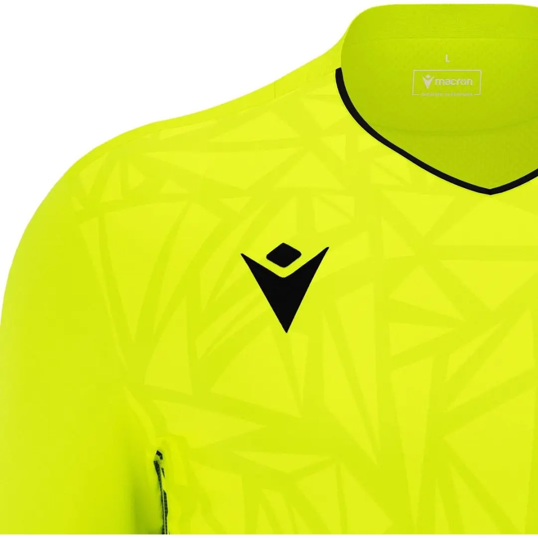 Macron Corvus Eco Keepershirt Lange Mouw Kinderen 122/128 - Fluogeel/Zwart