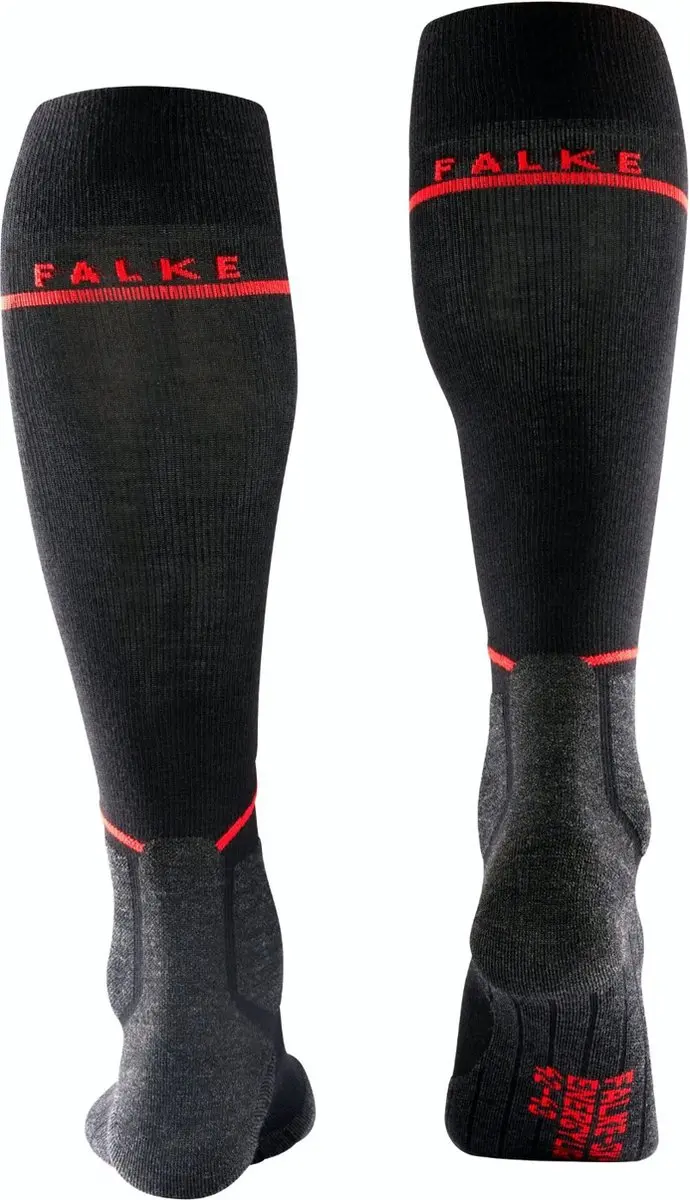 Falke Wintersportsokken 41/42 - Zwart/Grijs/Rood