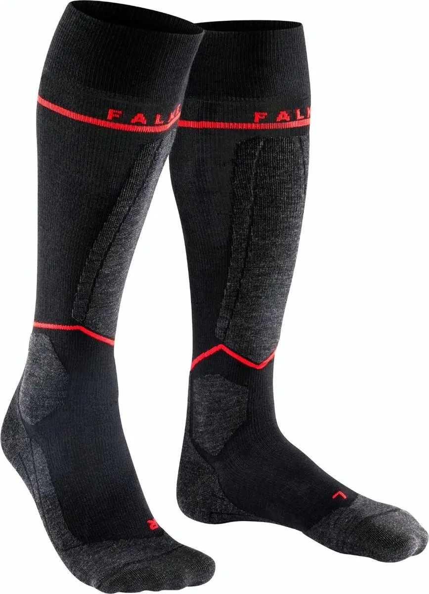 Falke Wintersportsokken 41/42 - Zwart/Grijs/Rood - afbeelding 6 van 6